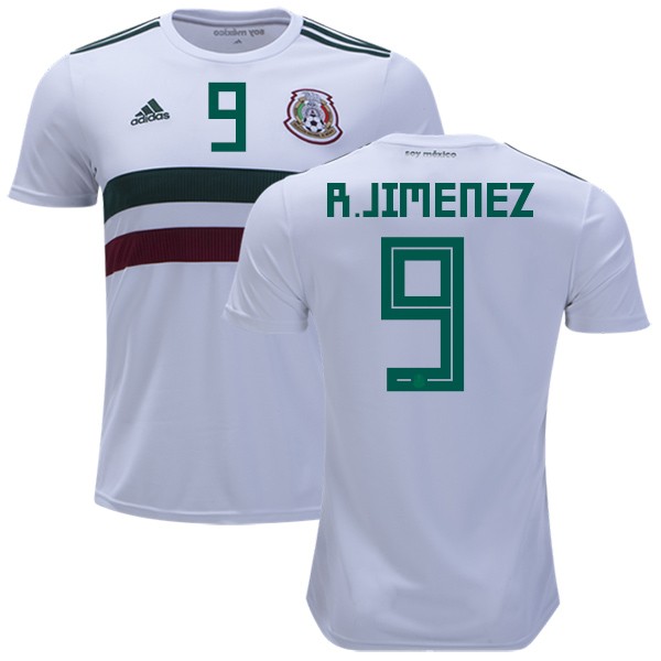 Mexico #9 R.Jimenez Away Kid Soccer Country Jersey - Click Image to Close